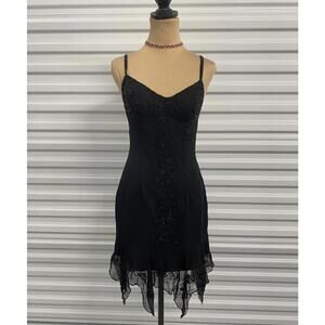 Y2K Scala Black Beaded Dress